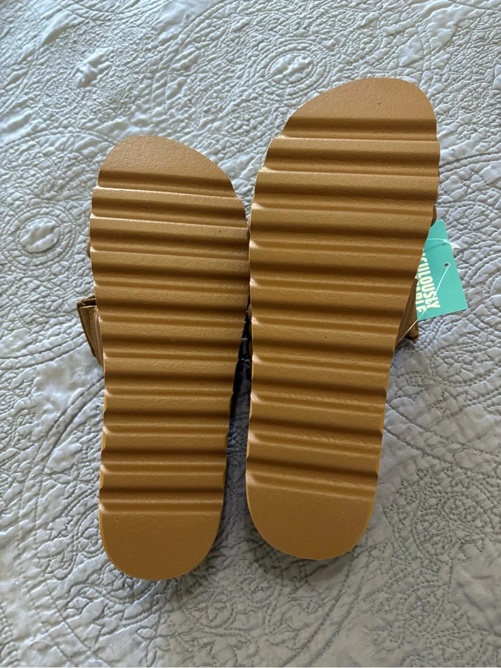 Reef Women’s Tan Double-Strap Slide Sandals